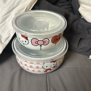 Hello Kitty Valentine Ceramic Tupperware set
